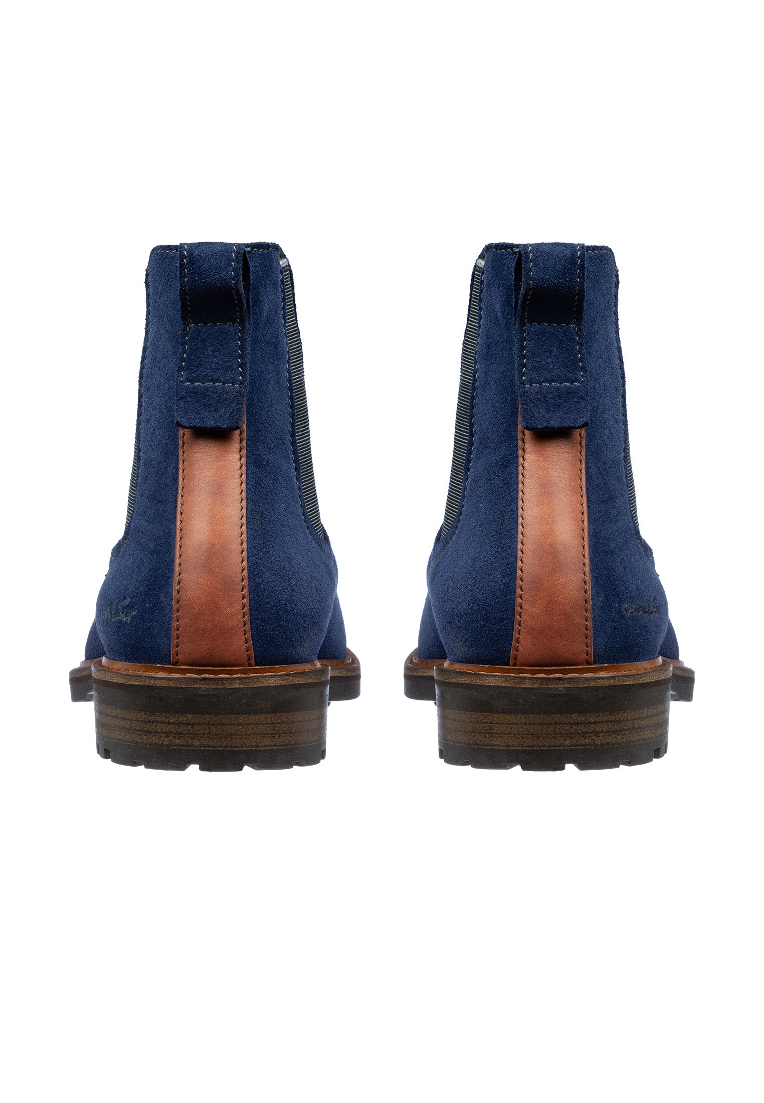 Blauer Wildleder Rigi Chelsea Boot