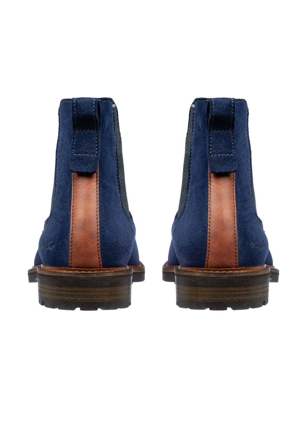 Blauer Wildleder Rigi Chelsea Boot