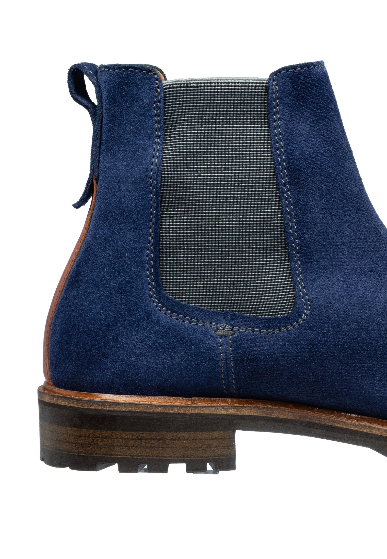 Blauer Wildleder Rigi Chelsea Boot