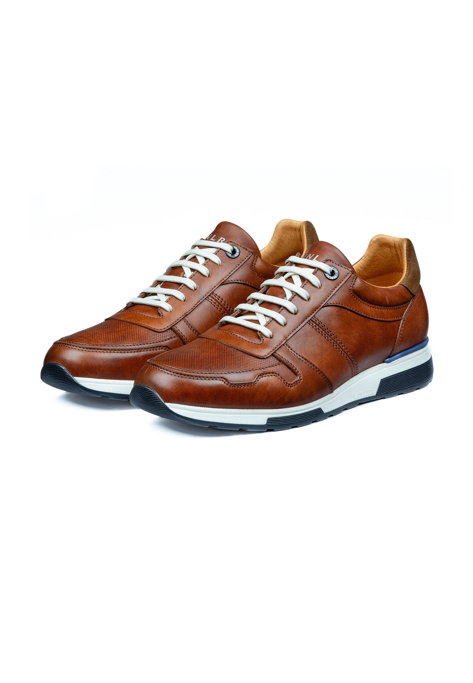 Hell cognac gladleren Positano sneaker