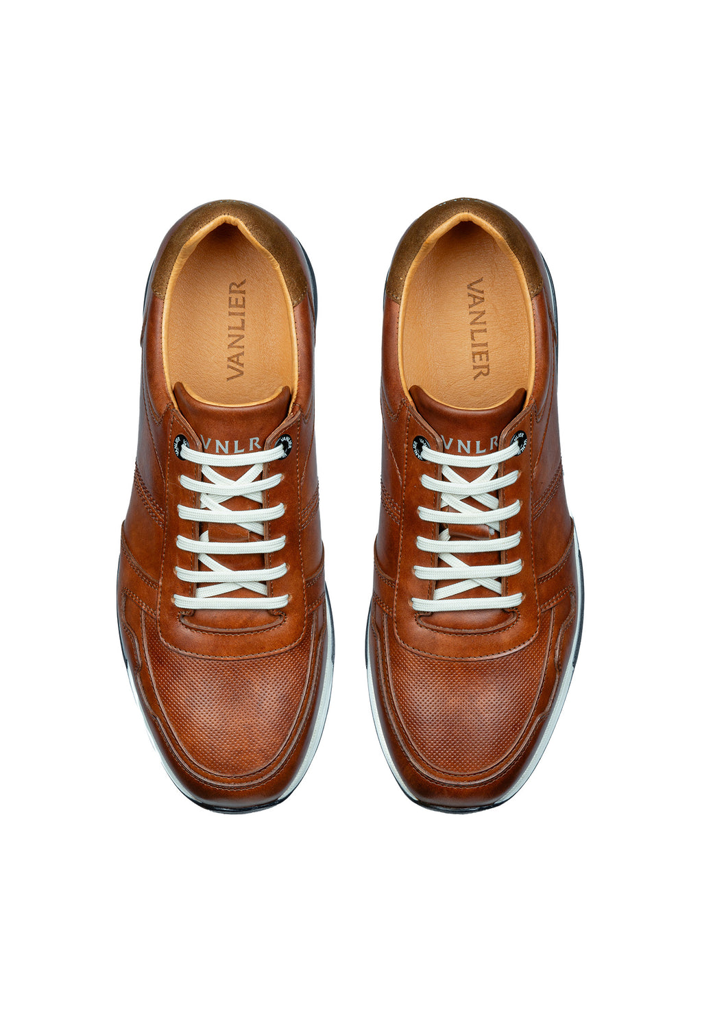 Hell cognac gladleren Positano sneaker