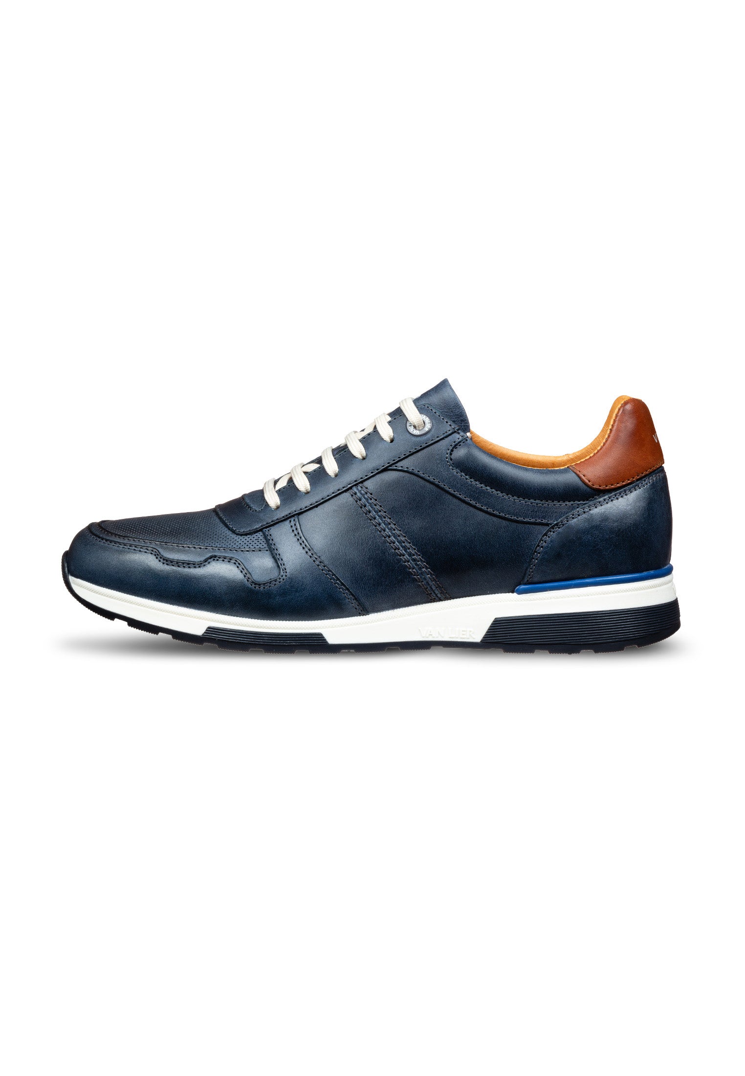 Blauw leren Positano sneaker