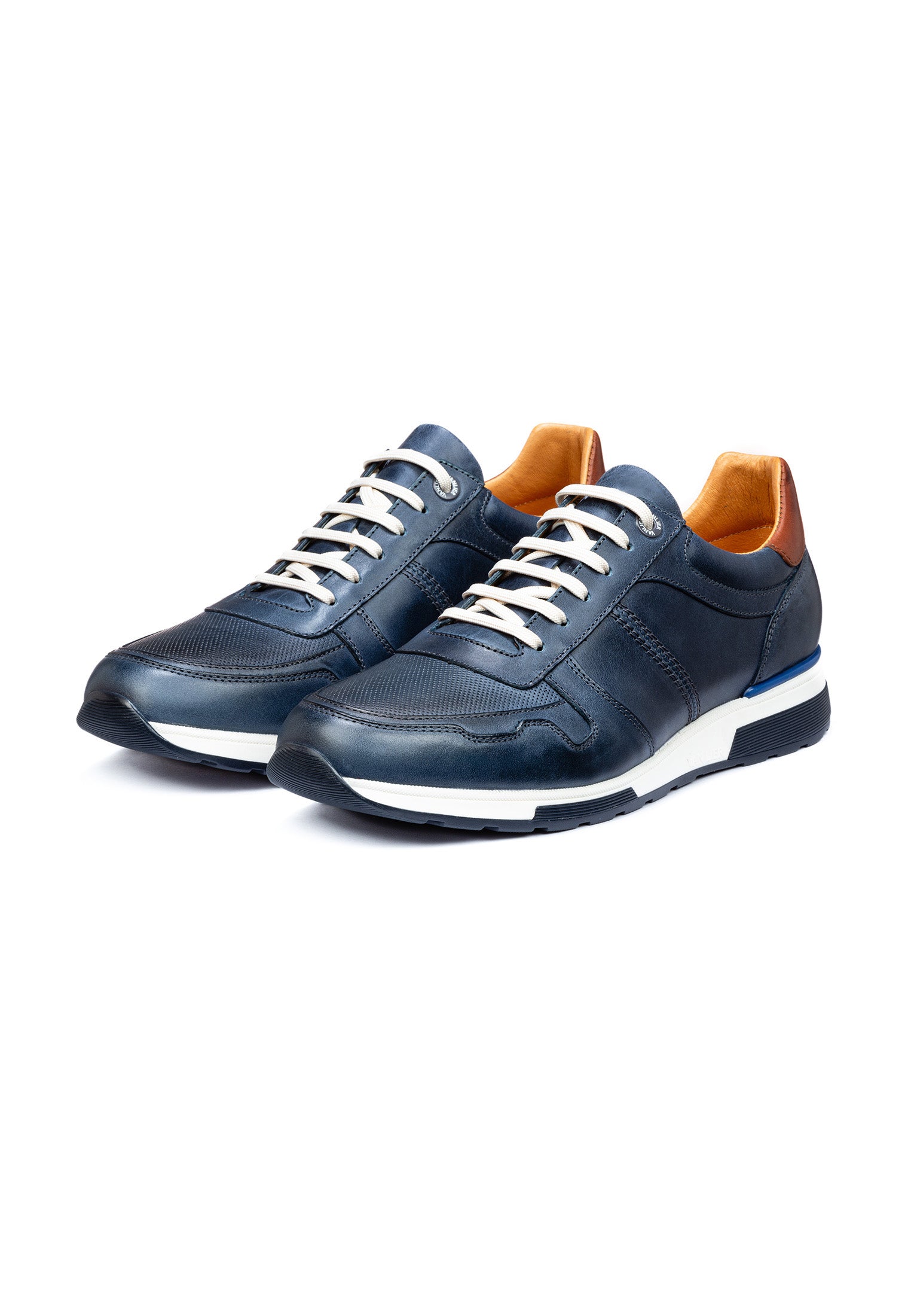 Blauw leren Positano sneaker