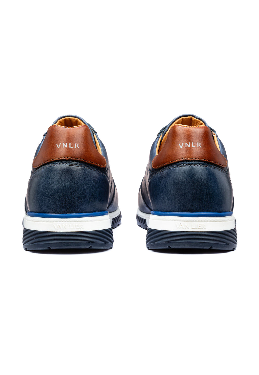 Blauw leren Positano sneaker