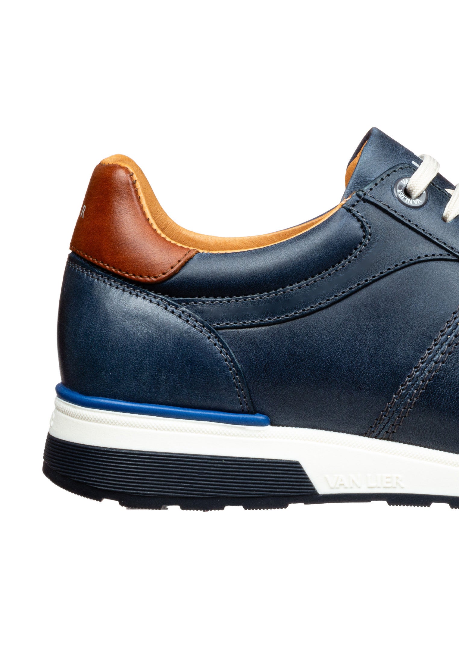 Blauw leren Positano sneaker