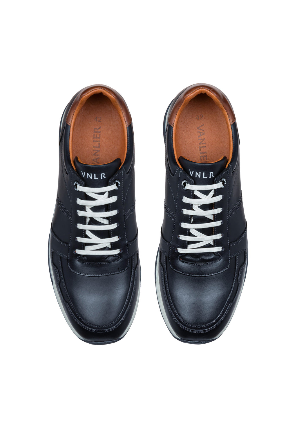 Dunkelblau Glattleder Positano Sneaker
