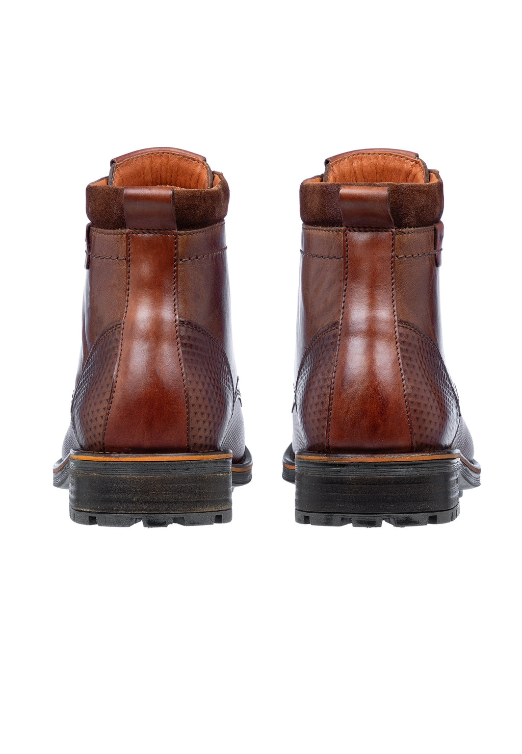 Bruin cognac gladleren Fritz boot