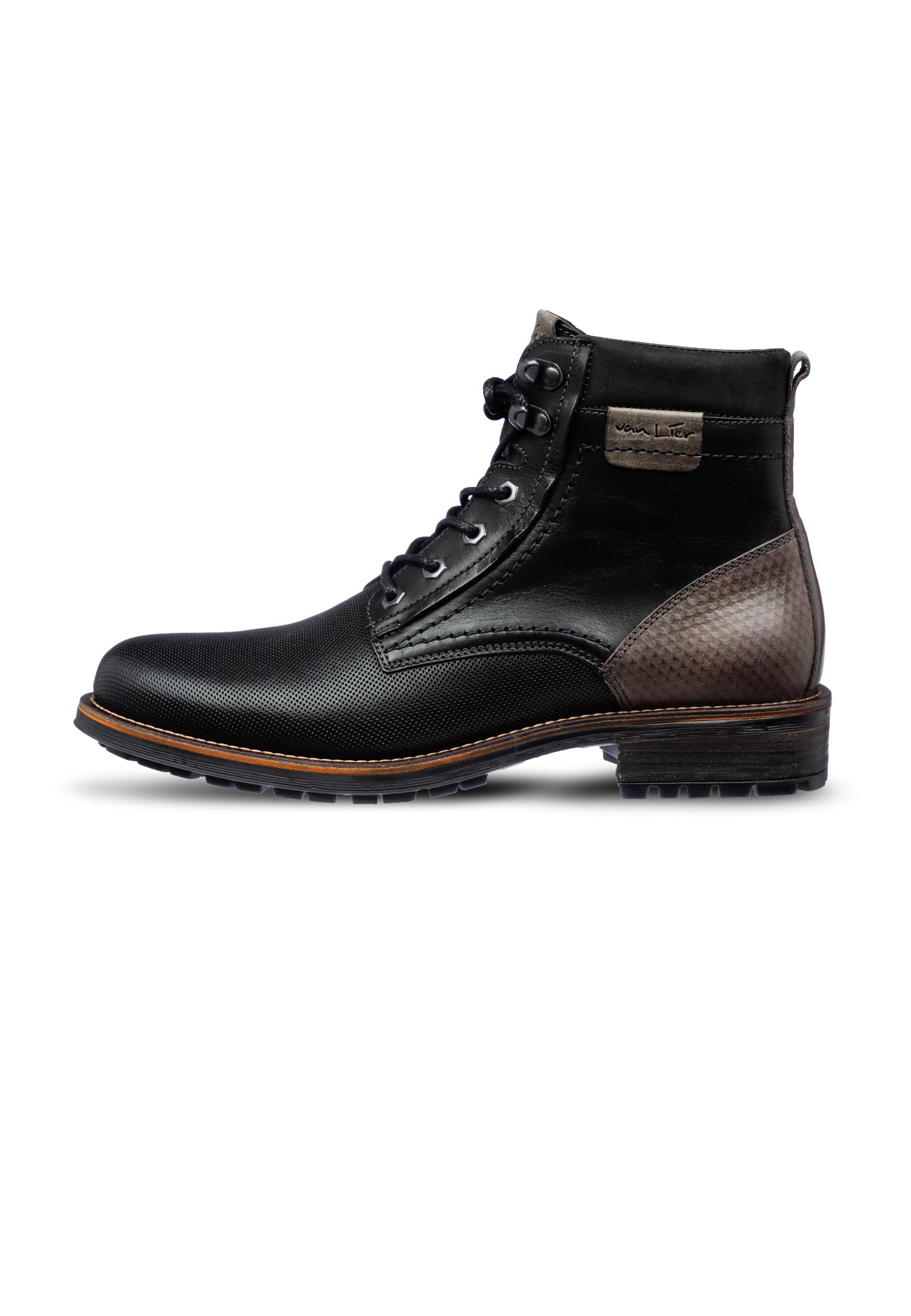 Schwarzer Glattleder-Fritz-Boot