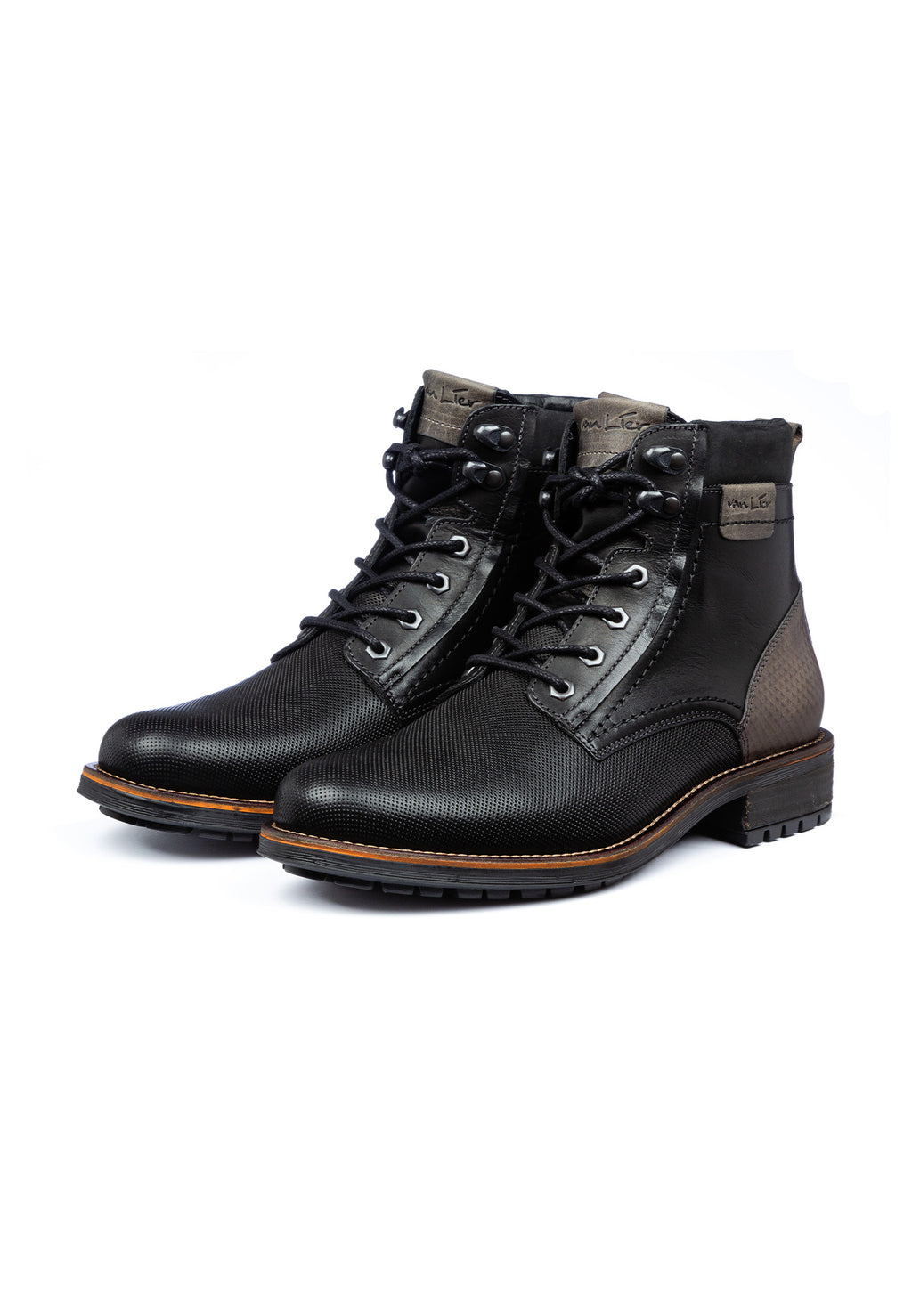 Schwarzer Glattleder-Fritz-Boot