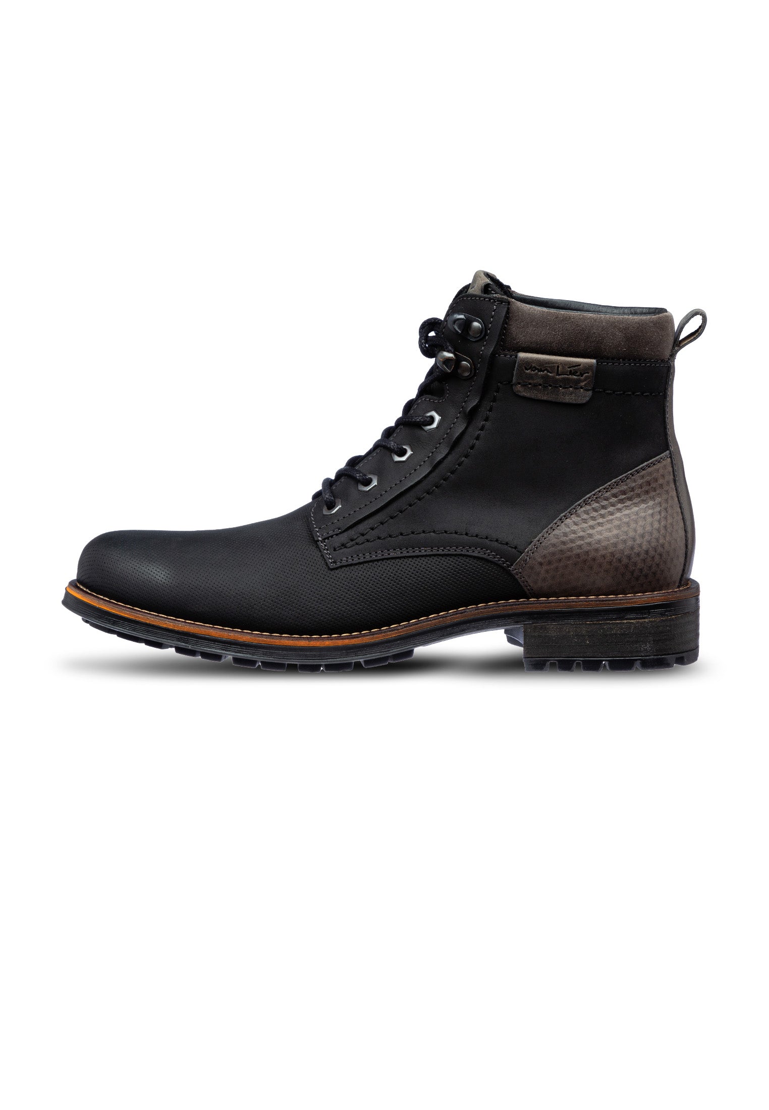 Schwarzer Nubuk Fritz Boot