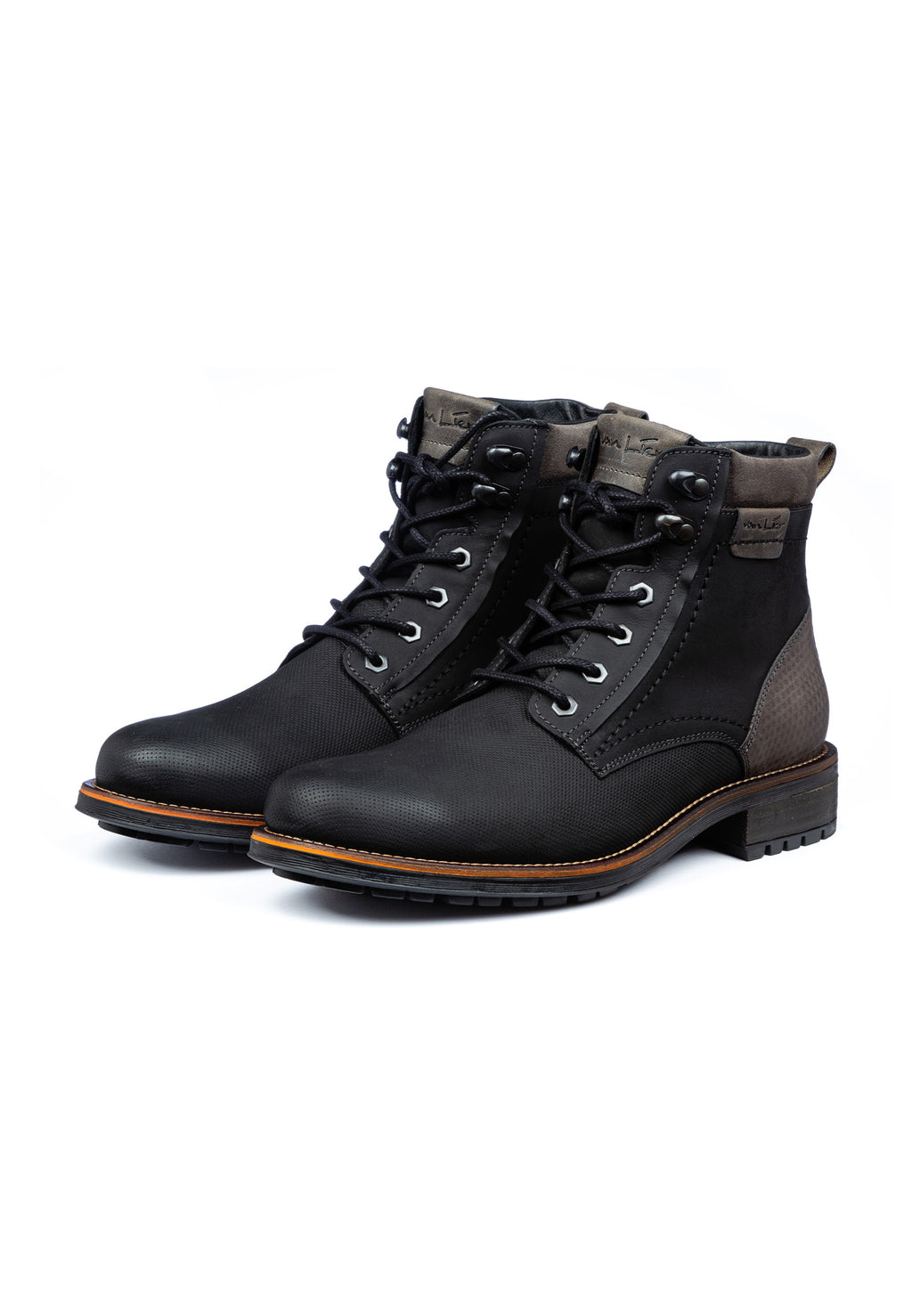 Schwarzer Nubuk Fritz Boot