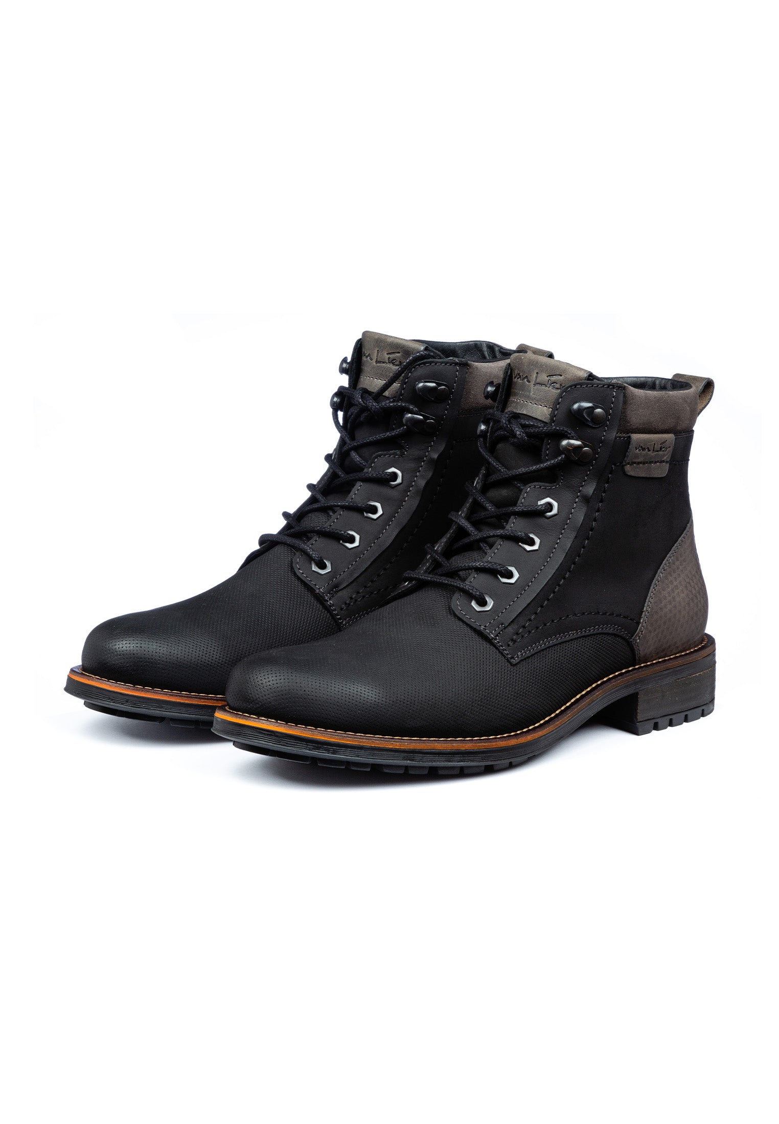 Schwarzer Nubuk Fritz Boot