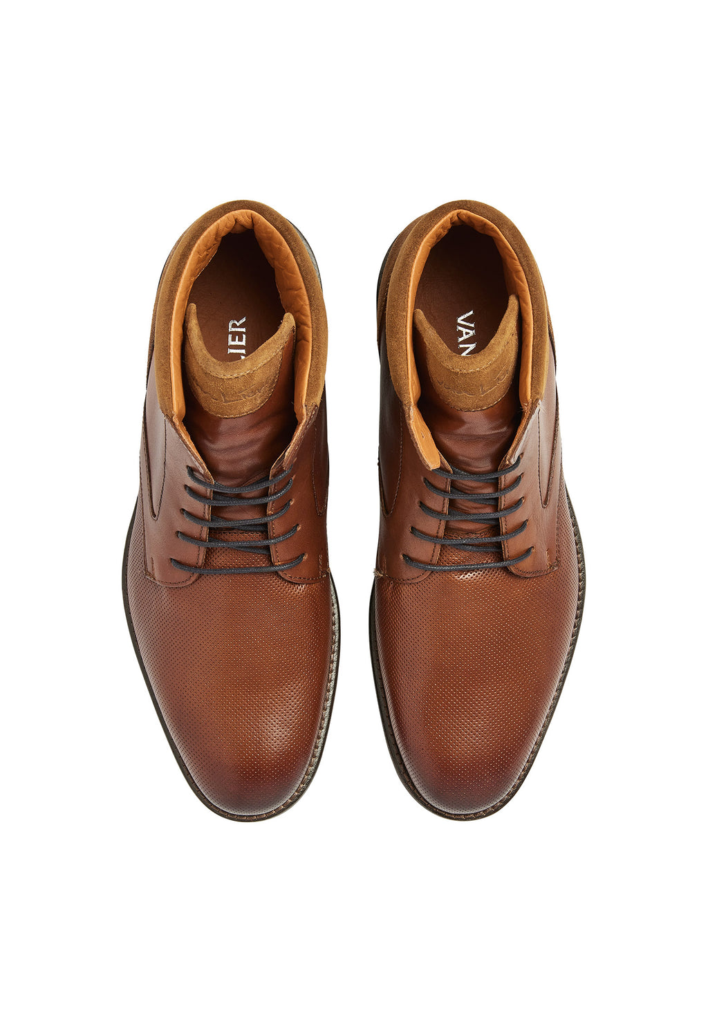 Cognac gladleren Henry boot