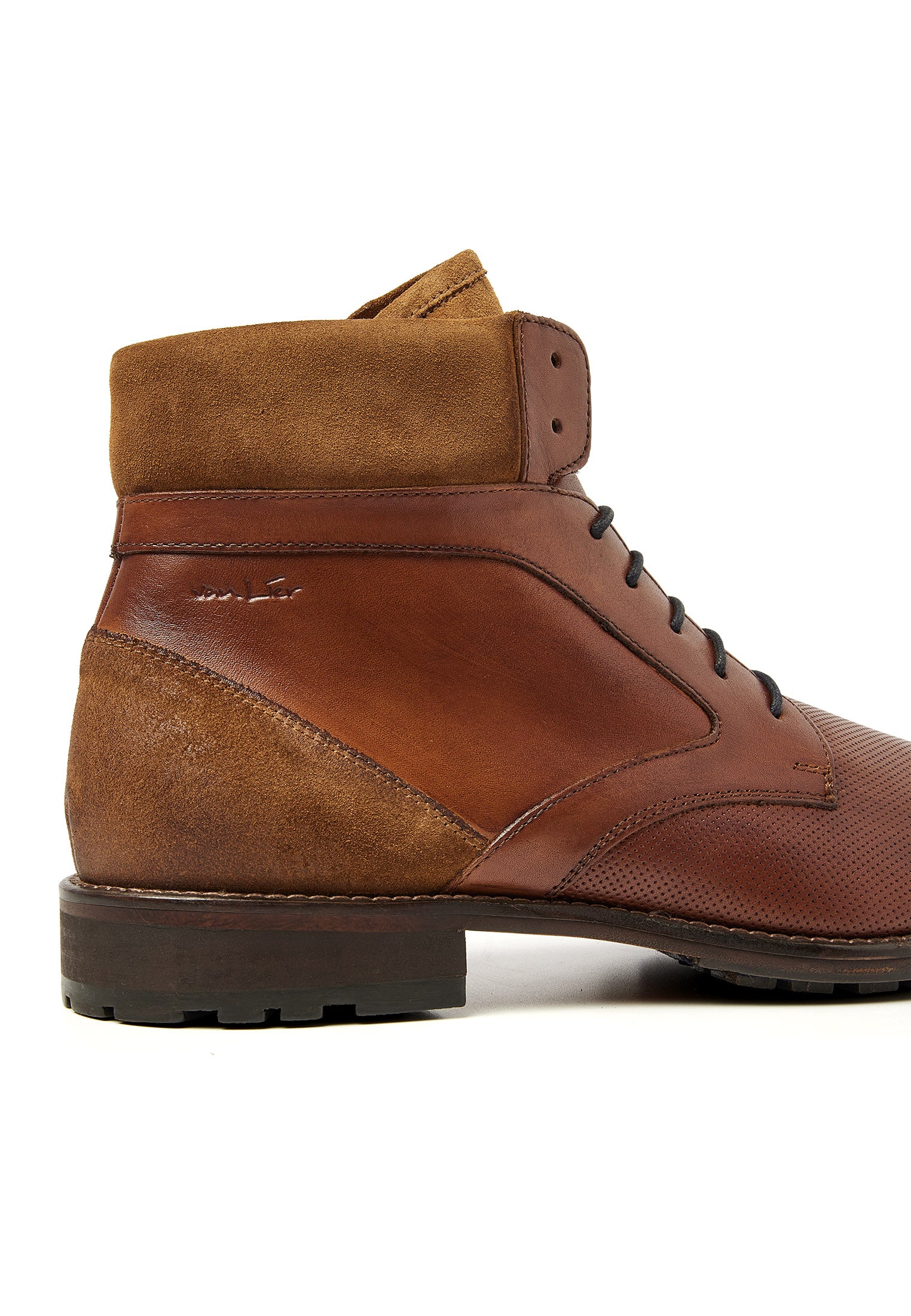 Cognac gladleren Henry boot