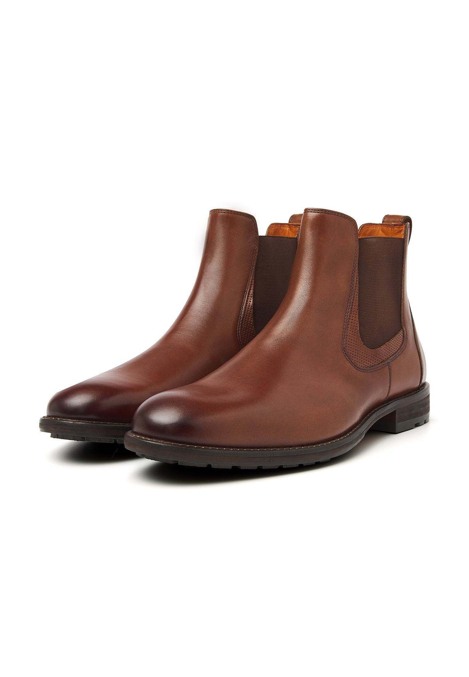 Cognac Glattleder Henry Chelsea Boot