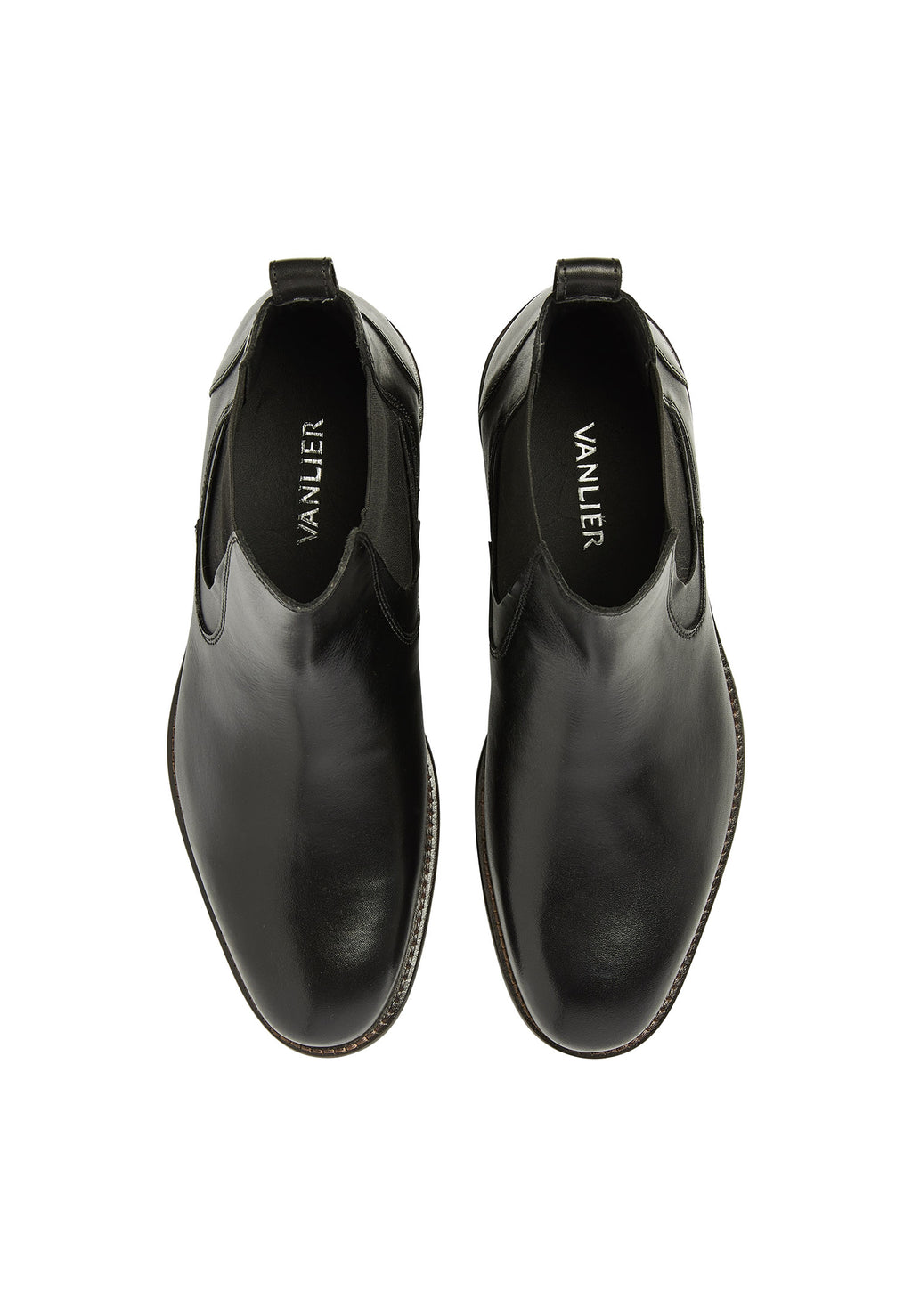 Schwarzer Glattleder Henry Chelsea Boot