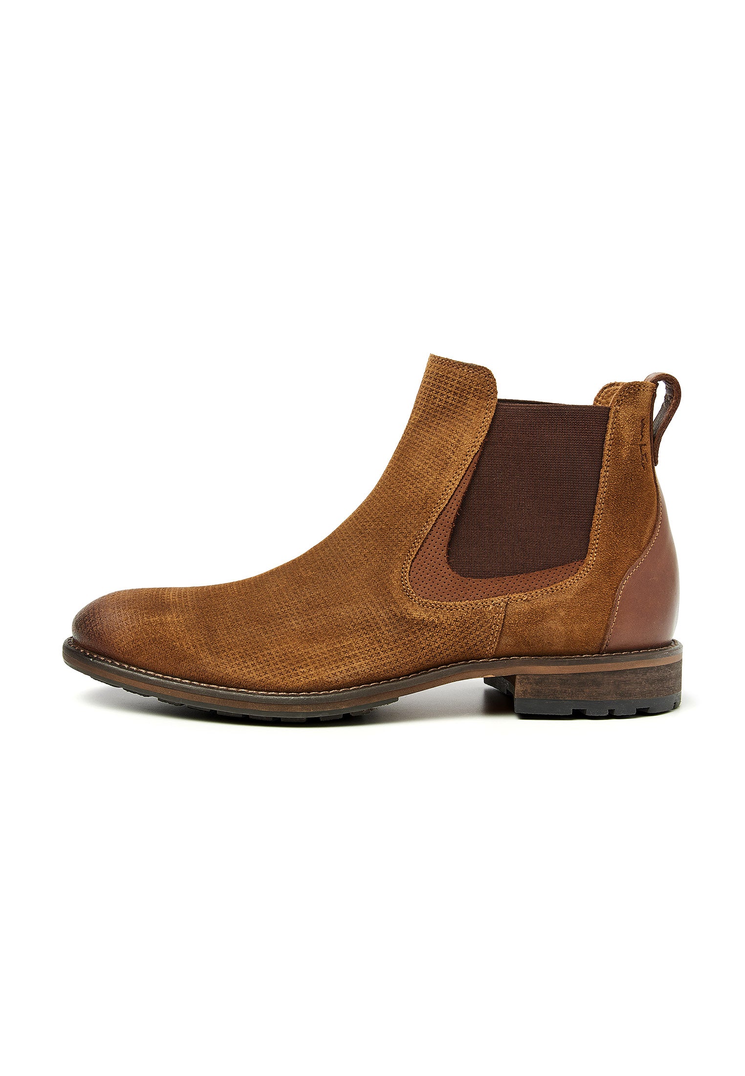 Cognac suède Henry chelsea boot
