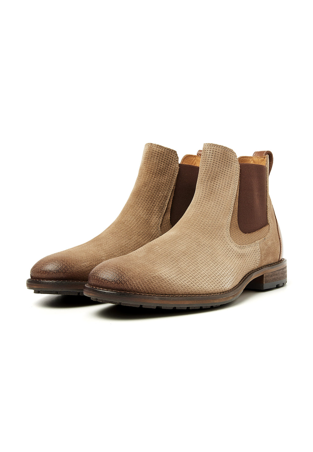 Taupe Wildleder Henry Chelsea Boot