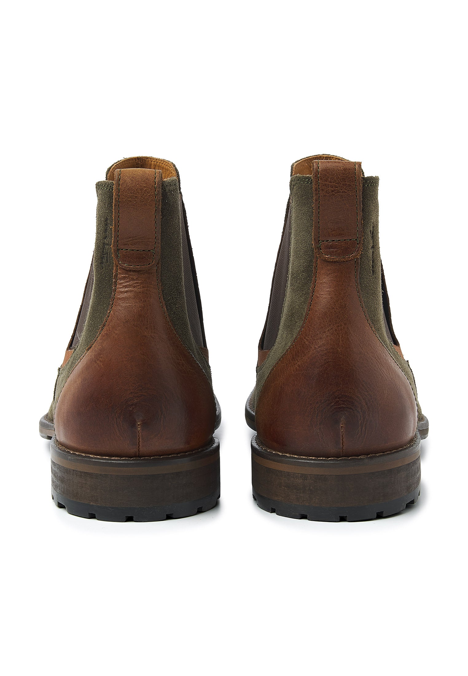 Grau-grüner Wildleder-Chelsea-Boot