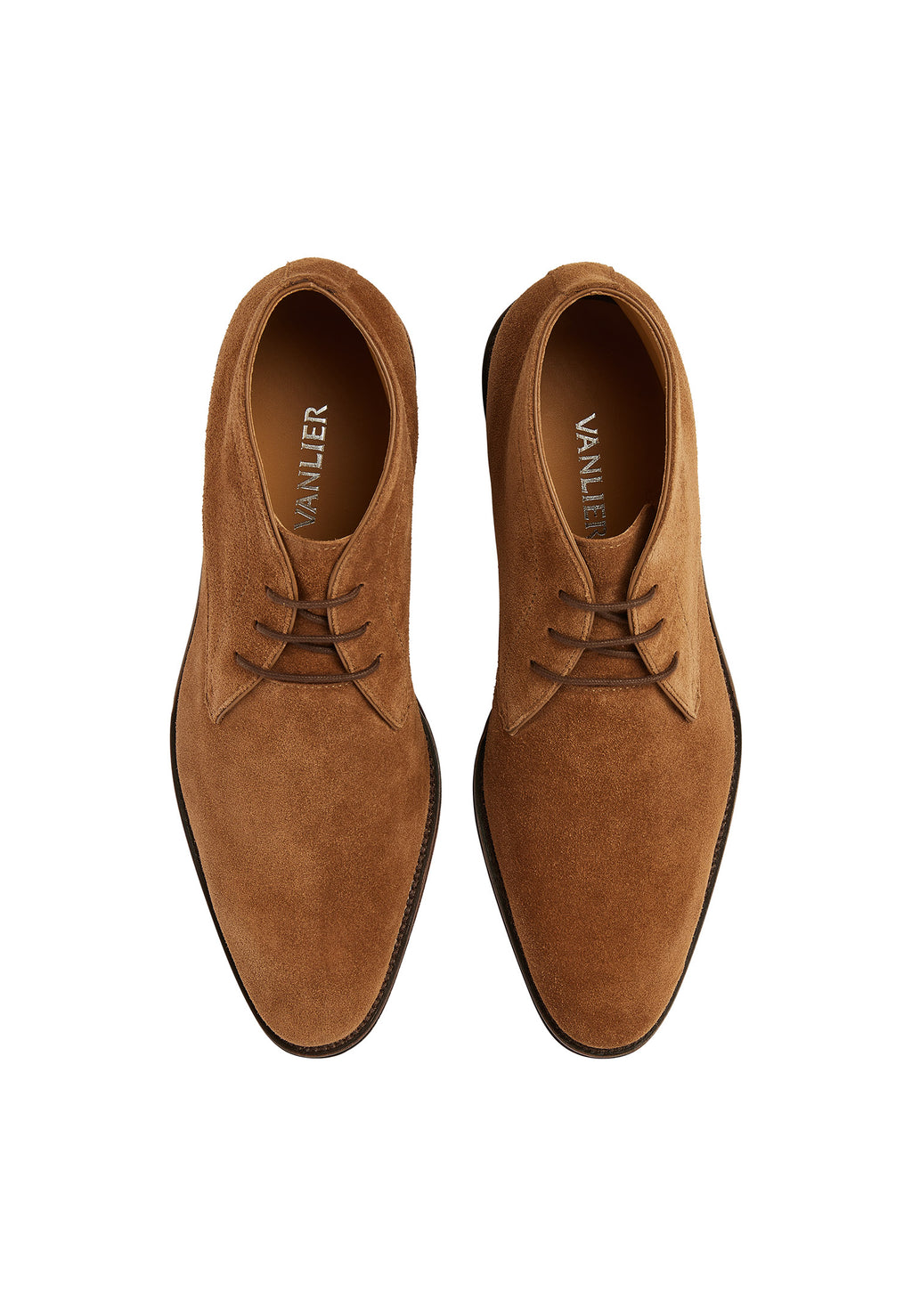 Cognac Wildleder Madison halbhoher Schnürschuh