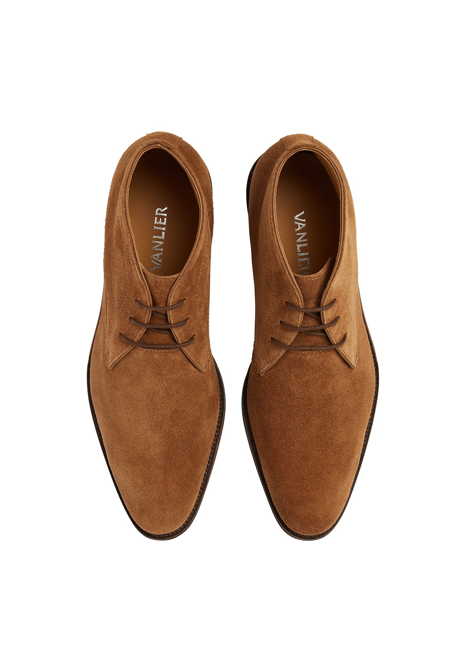 Cognac Wildleder Madison halbhoher Schnürschuh