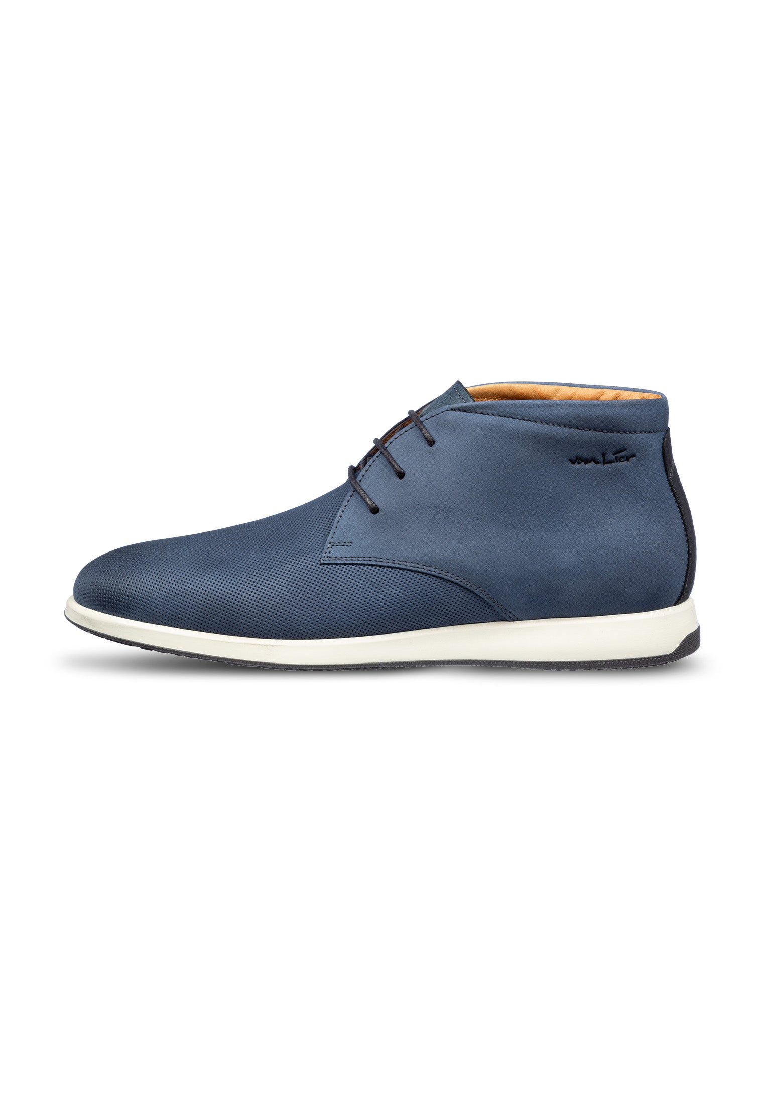 Blauw Nubuck Ticino halgehakte veterschoen
