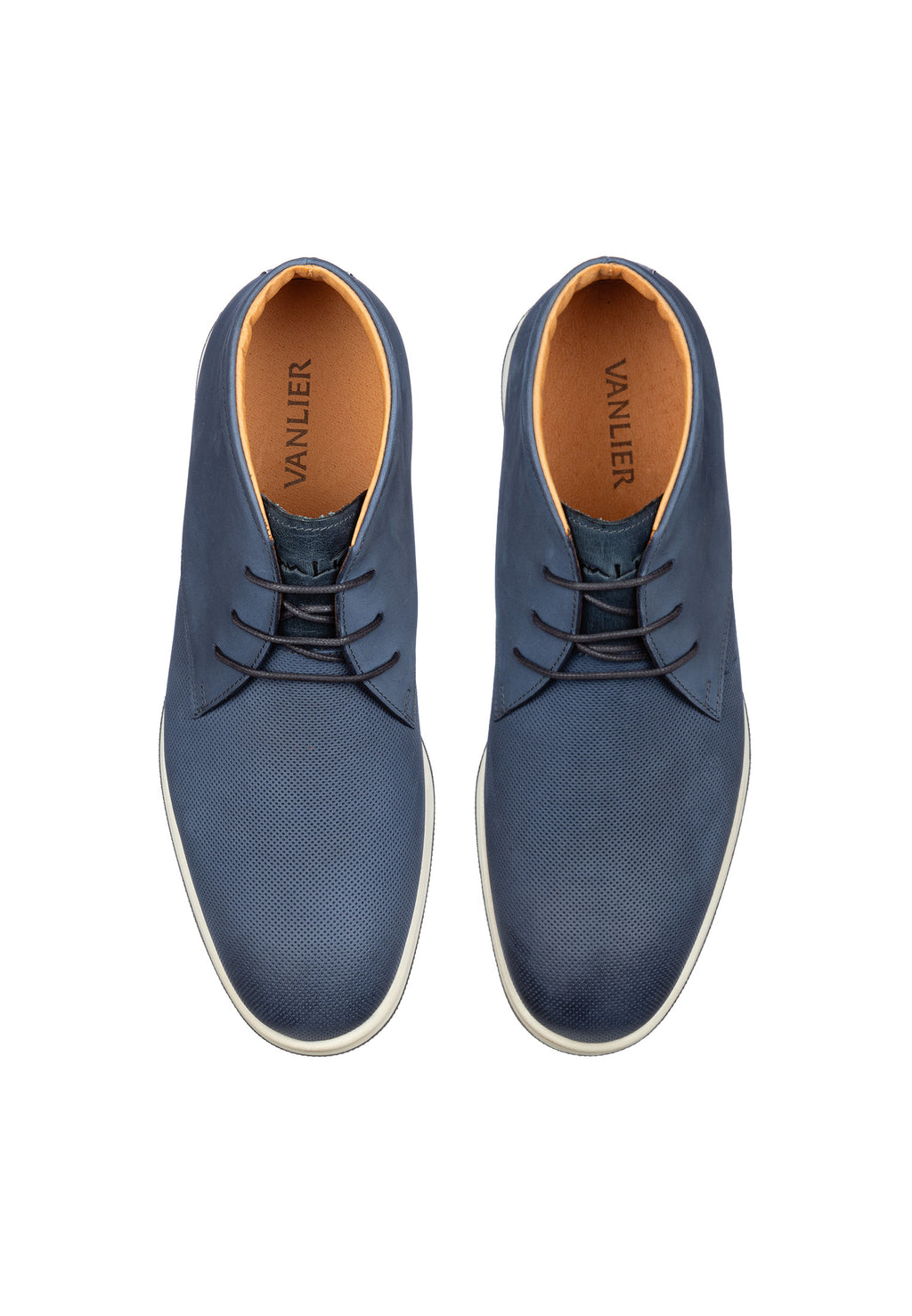 Blauw Nubuck Ticino halgehakte veterschoen