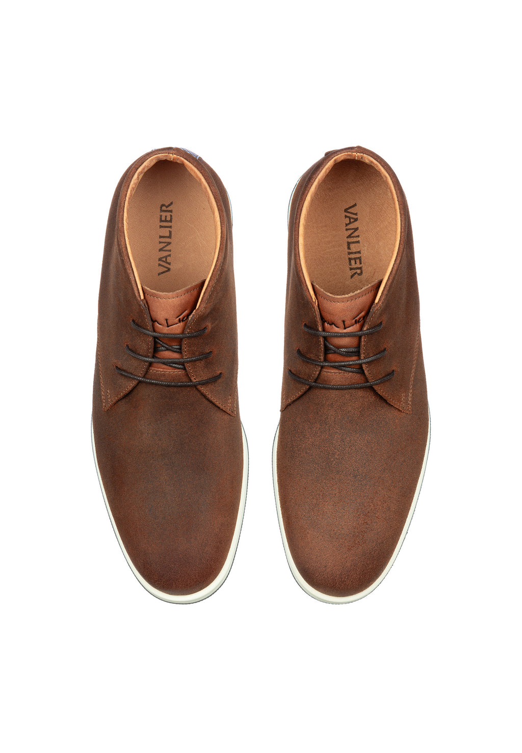 Roest cognac suède Ticino halbhoge veterschoen