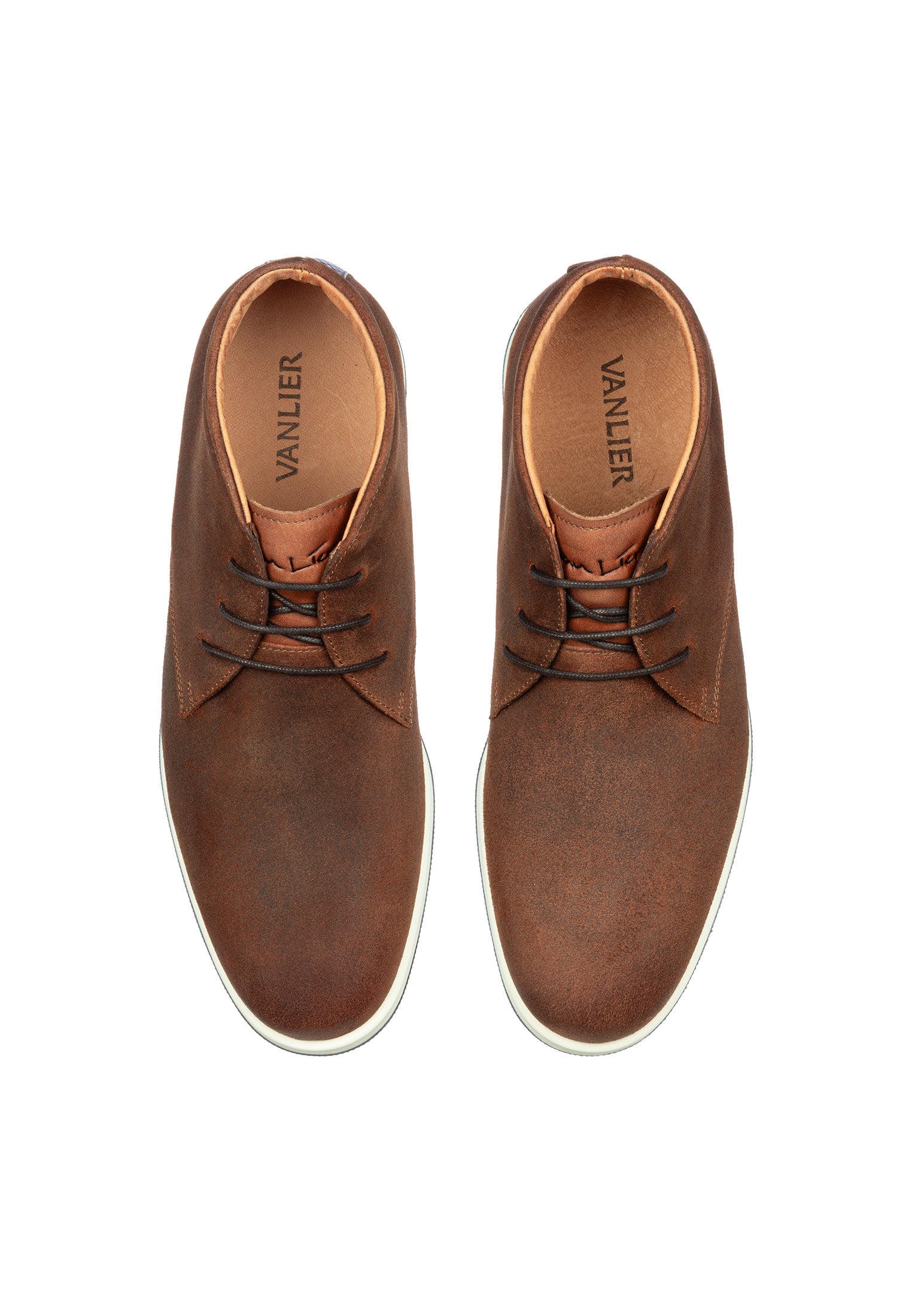 Roest cognac suède Ticino halbhoge veterschoen