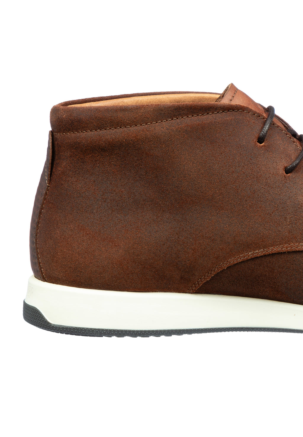 Roest cognac suède Ticino halbhoge veterschoen