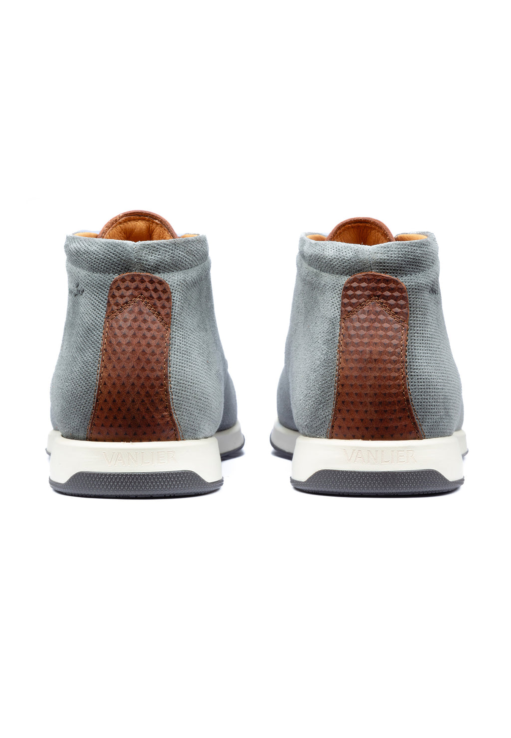 Graublauwe suède Ticino halfhoge veterschoen