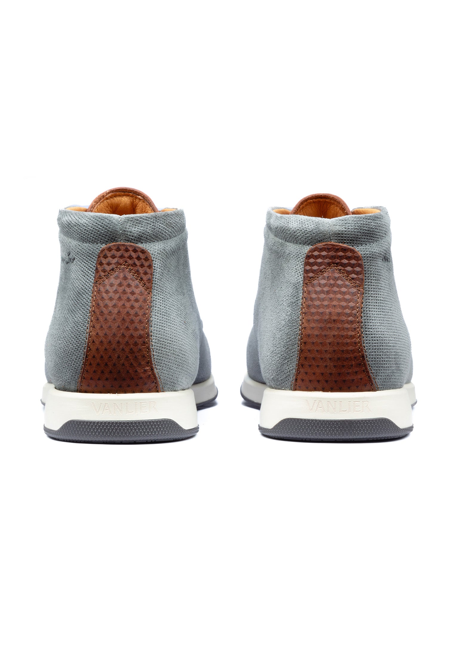 Graublauwe suède Ticino halfhoge veterschoen