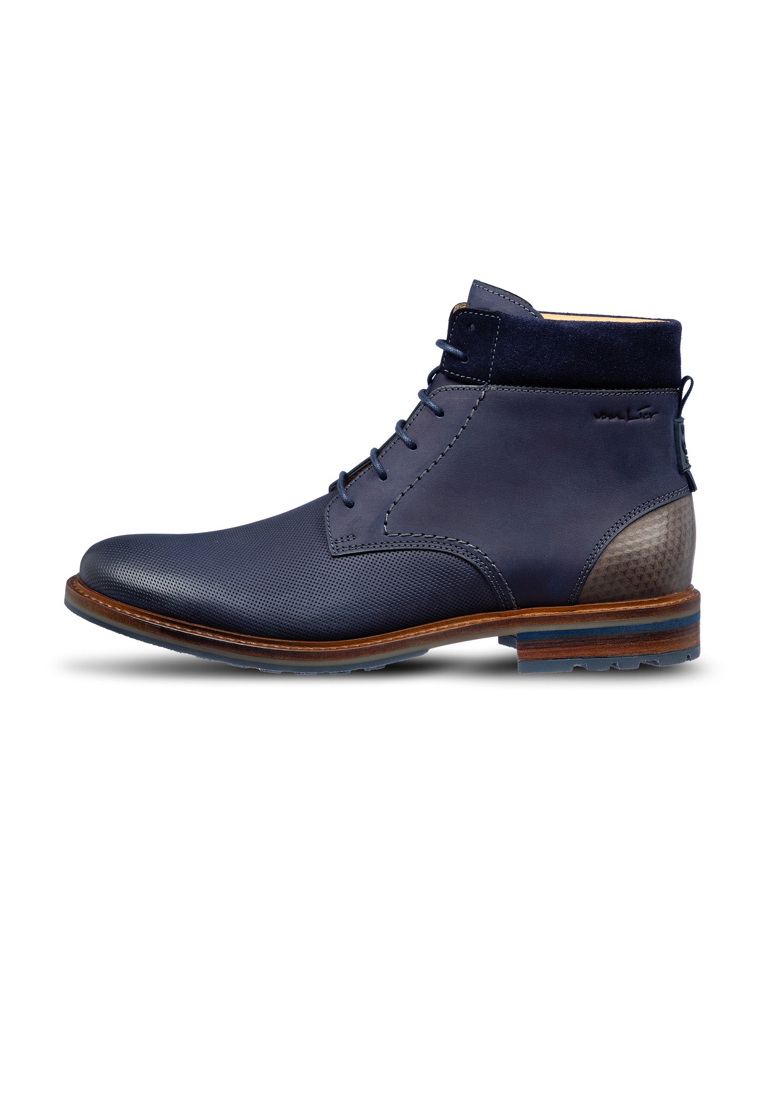 Navy Nubuck Monti halbhoher Schnürschuh