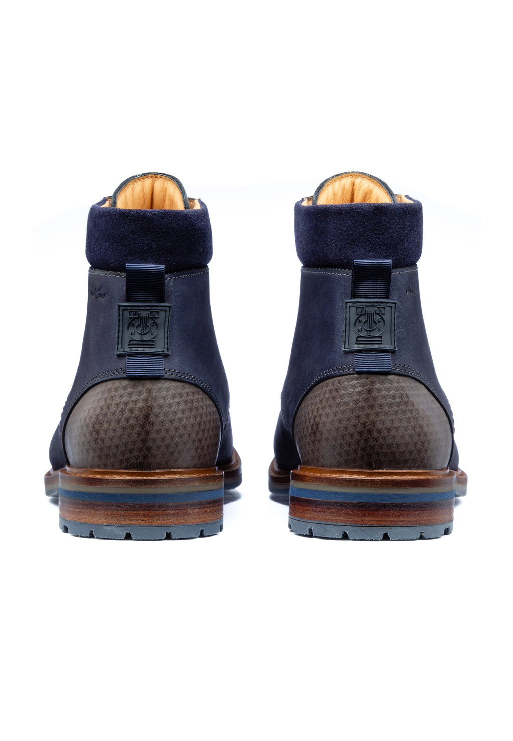 Navy Nubuck Monti halbhoher Schnürschuh