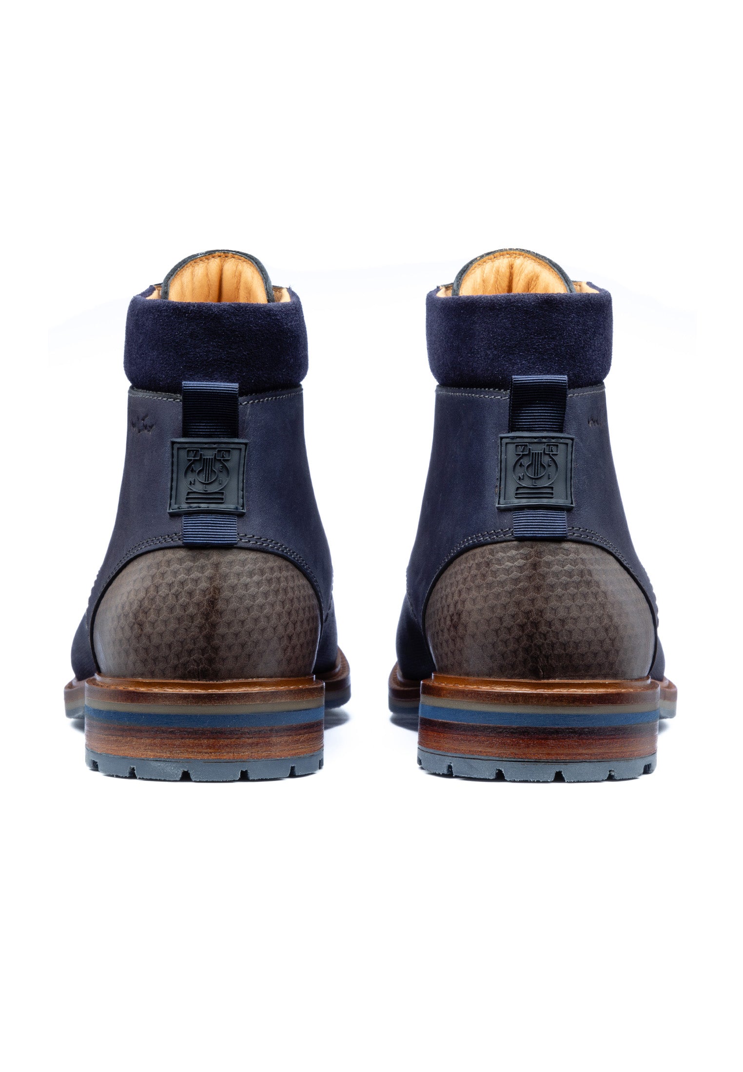 Navy Nubuck Monti halbhoher Schnürschuh