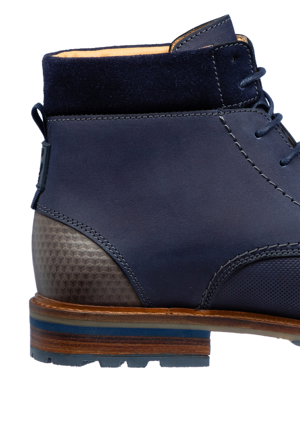 Navy Nubuck Monti halbhoher Schnürschuh