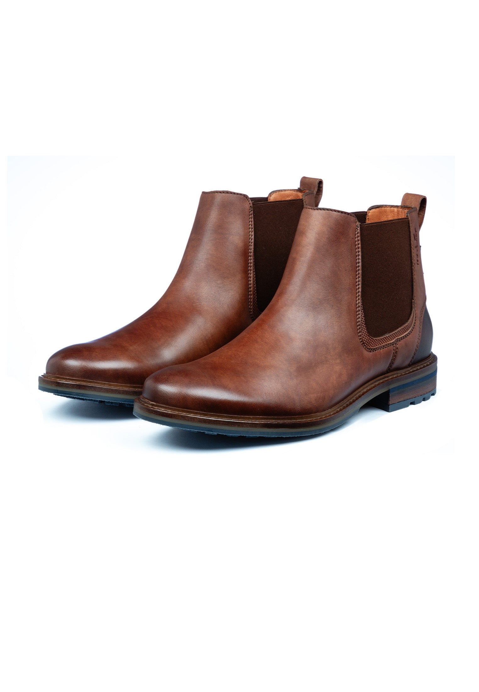 Helles Cognac Glattleder Monti Chelsea Boot