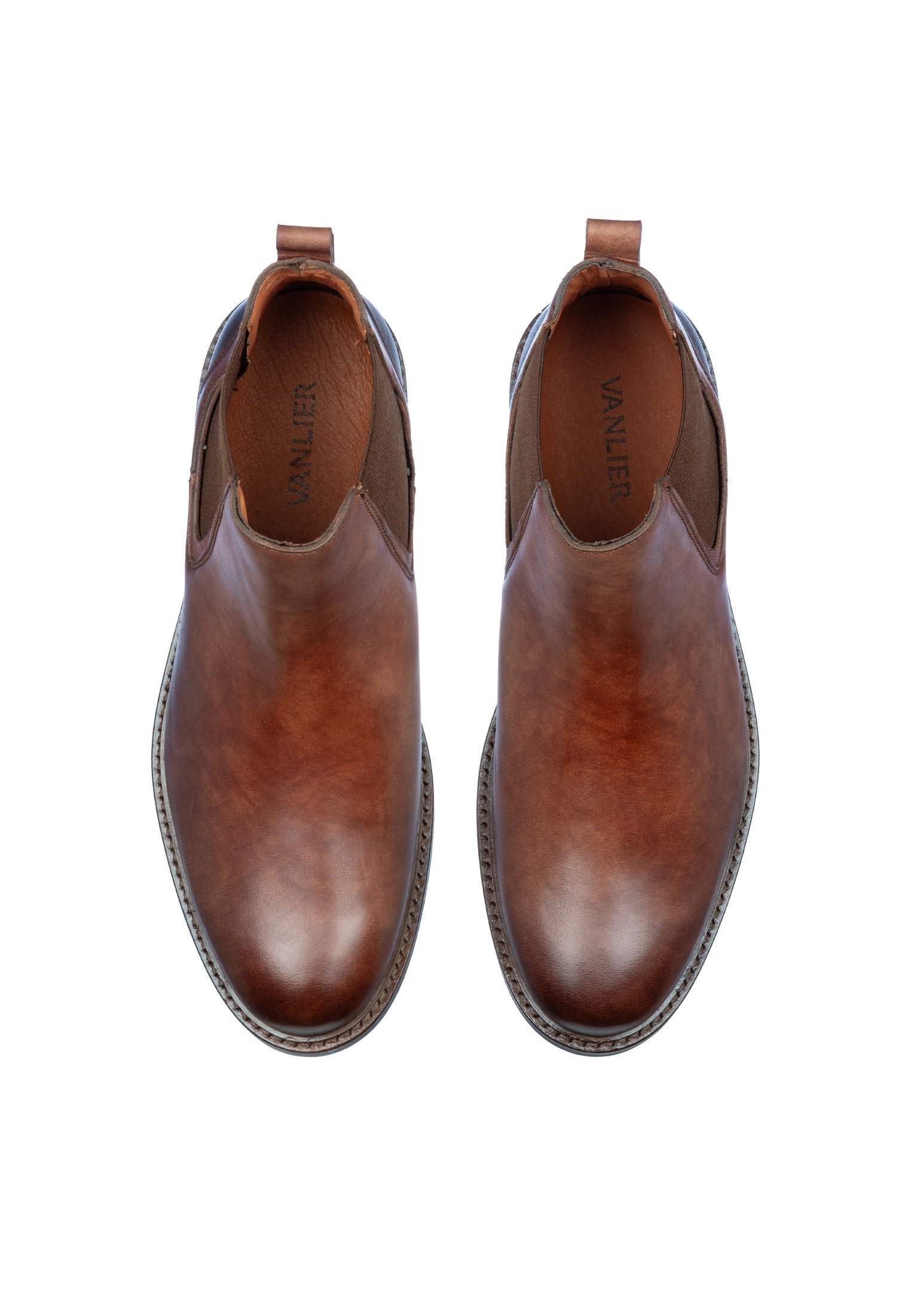 Helles Cognac Glattleder Monti Chelsea Boot