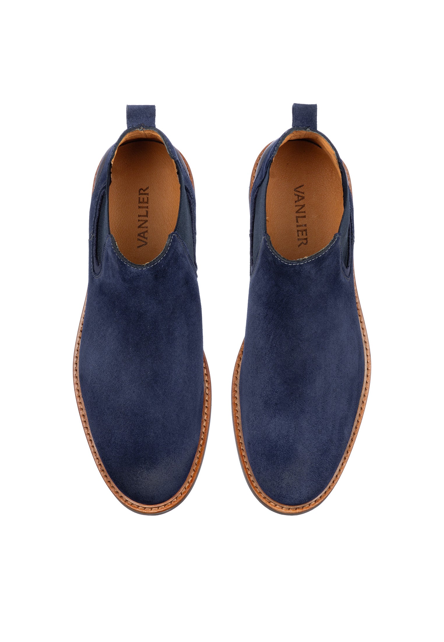 Blauer Wildleder-Loafer