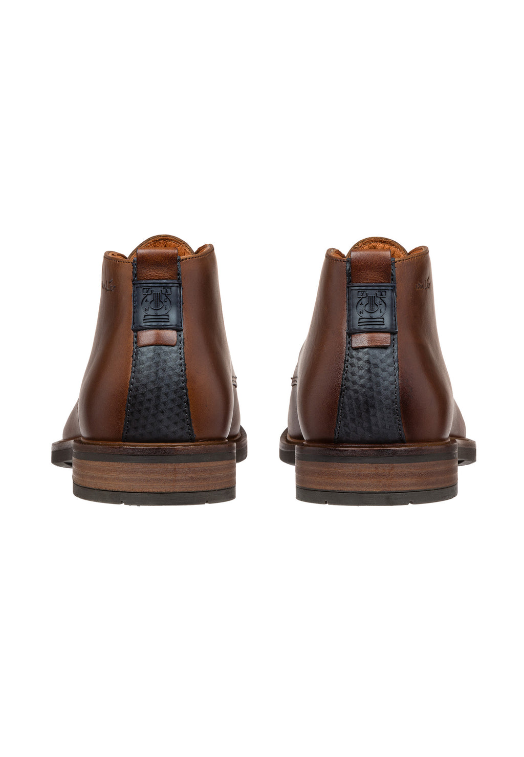Cognac gladleren Boston boot