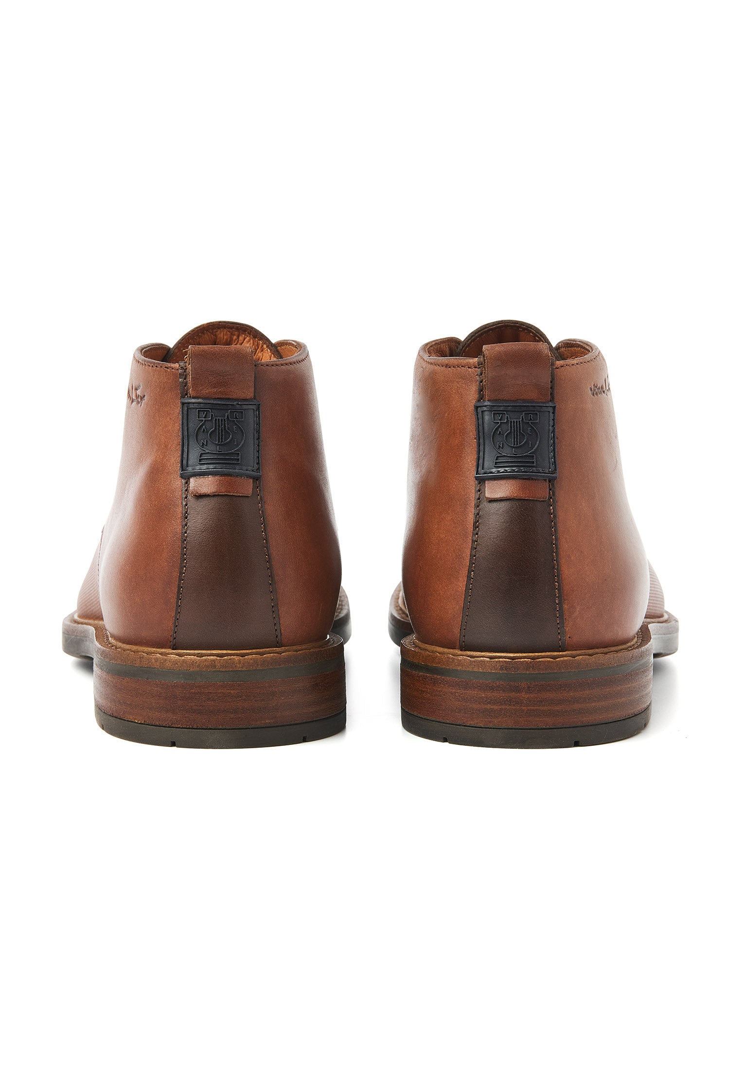 Licht cognac gladleren Boston boot