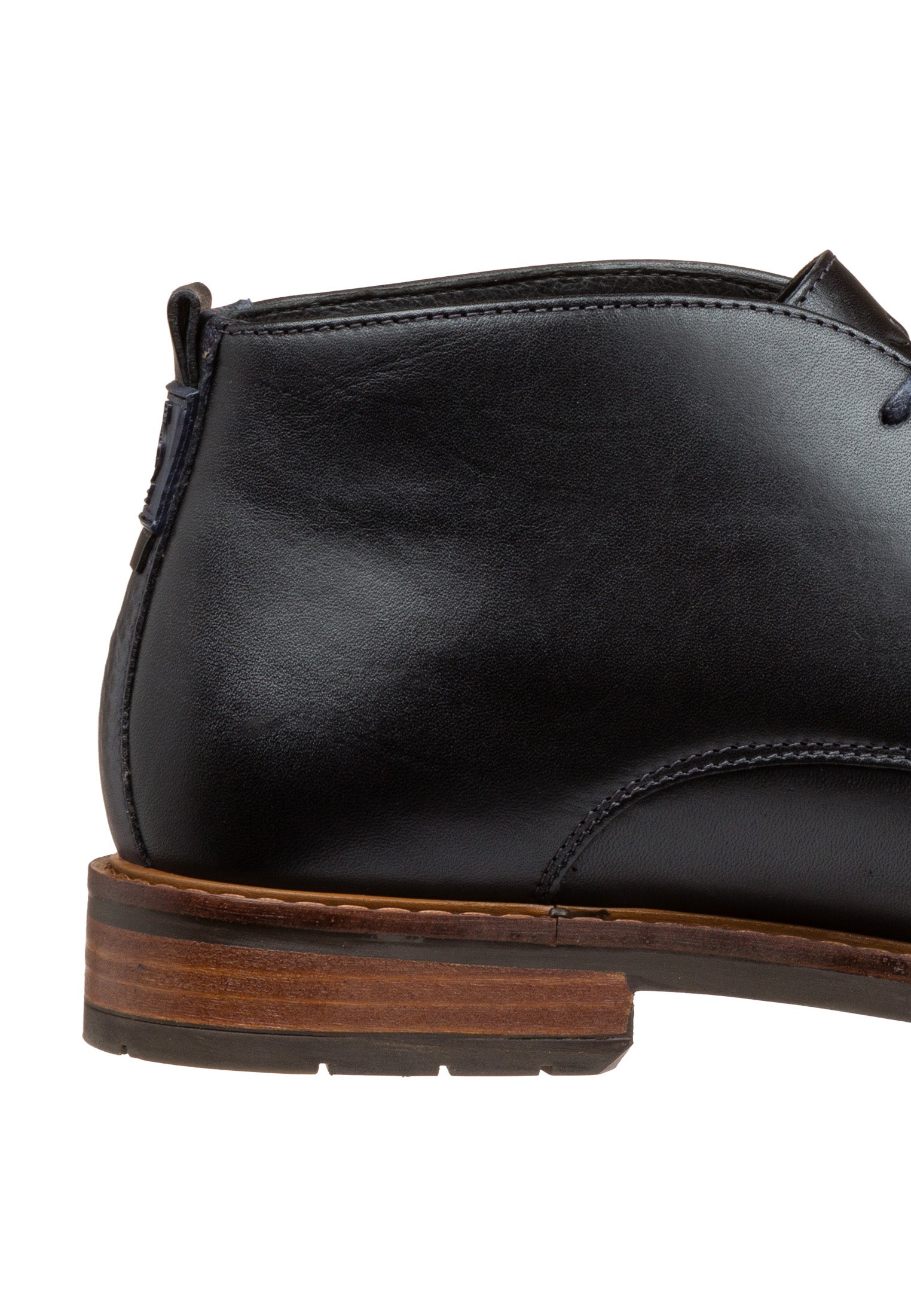 Navy Glattleder Boston Boot