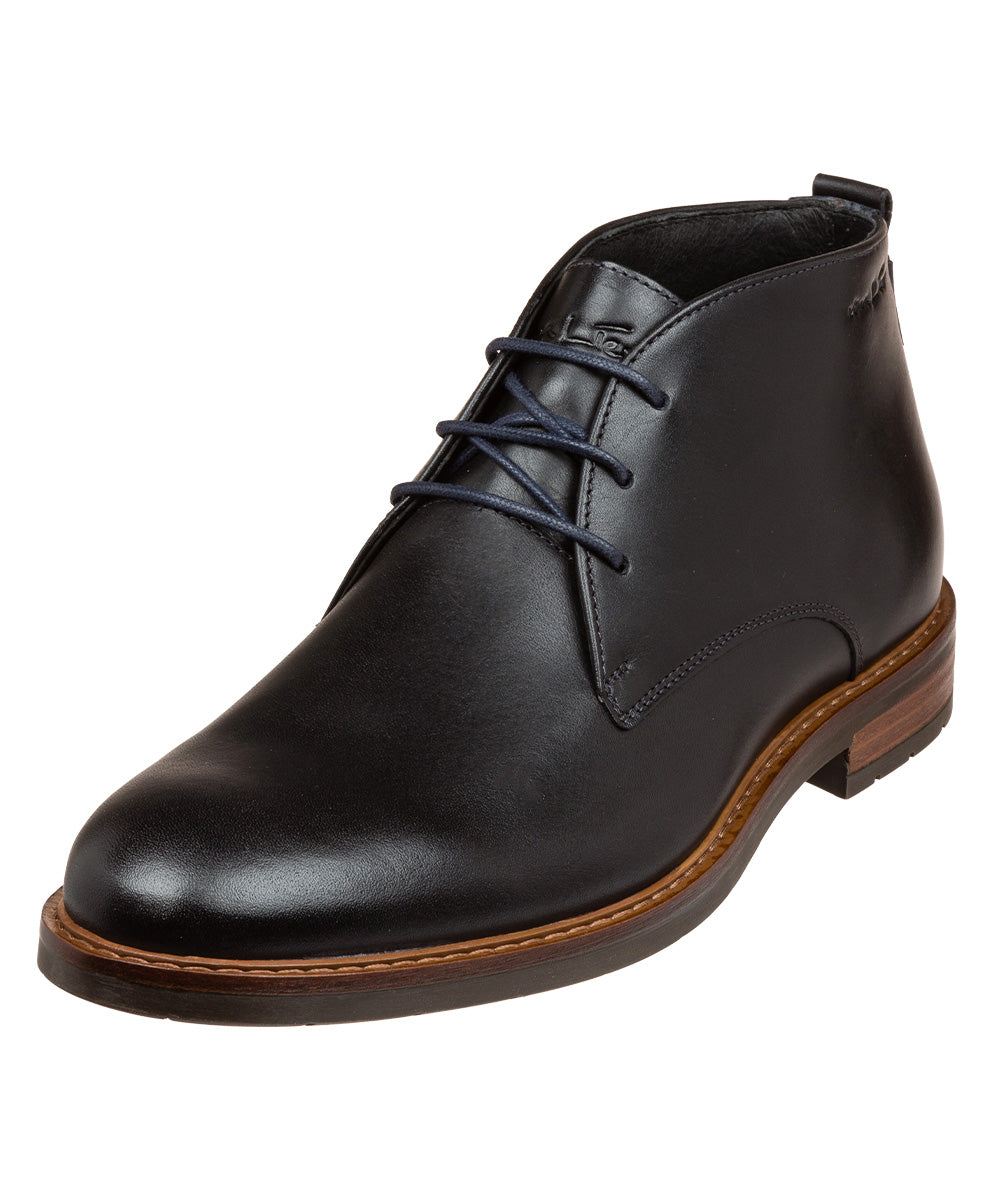 Navy Glattleder Boston Boot