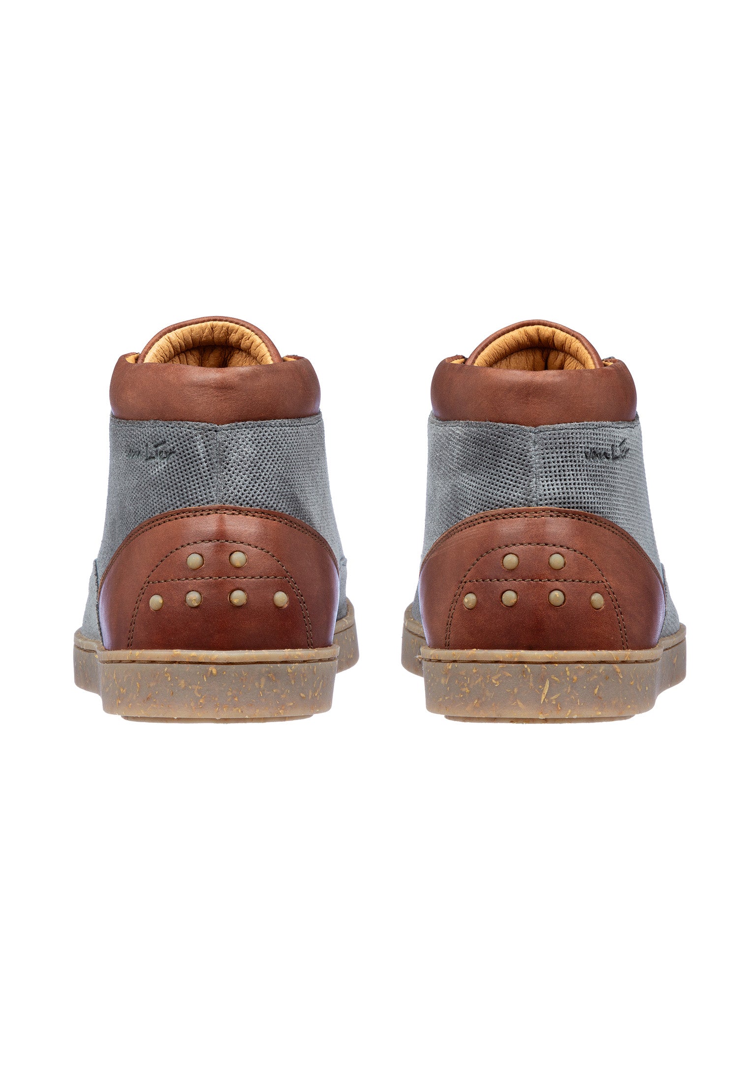 Grauer Kombi-Wildleder-Loafer