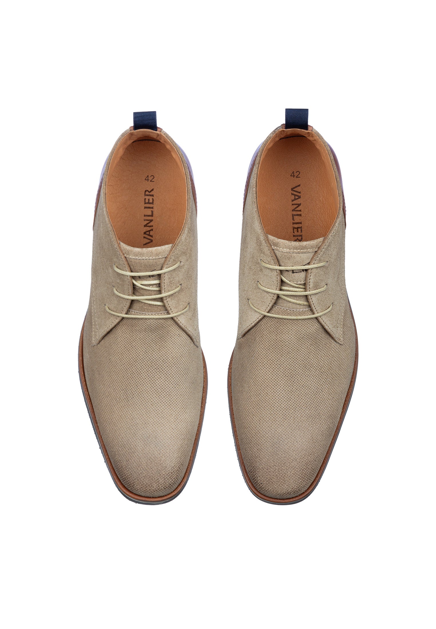 Taupe Wildleder Amalfi halbhoher Schnürschuh