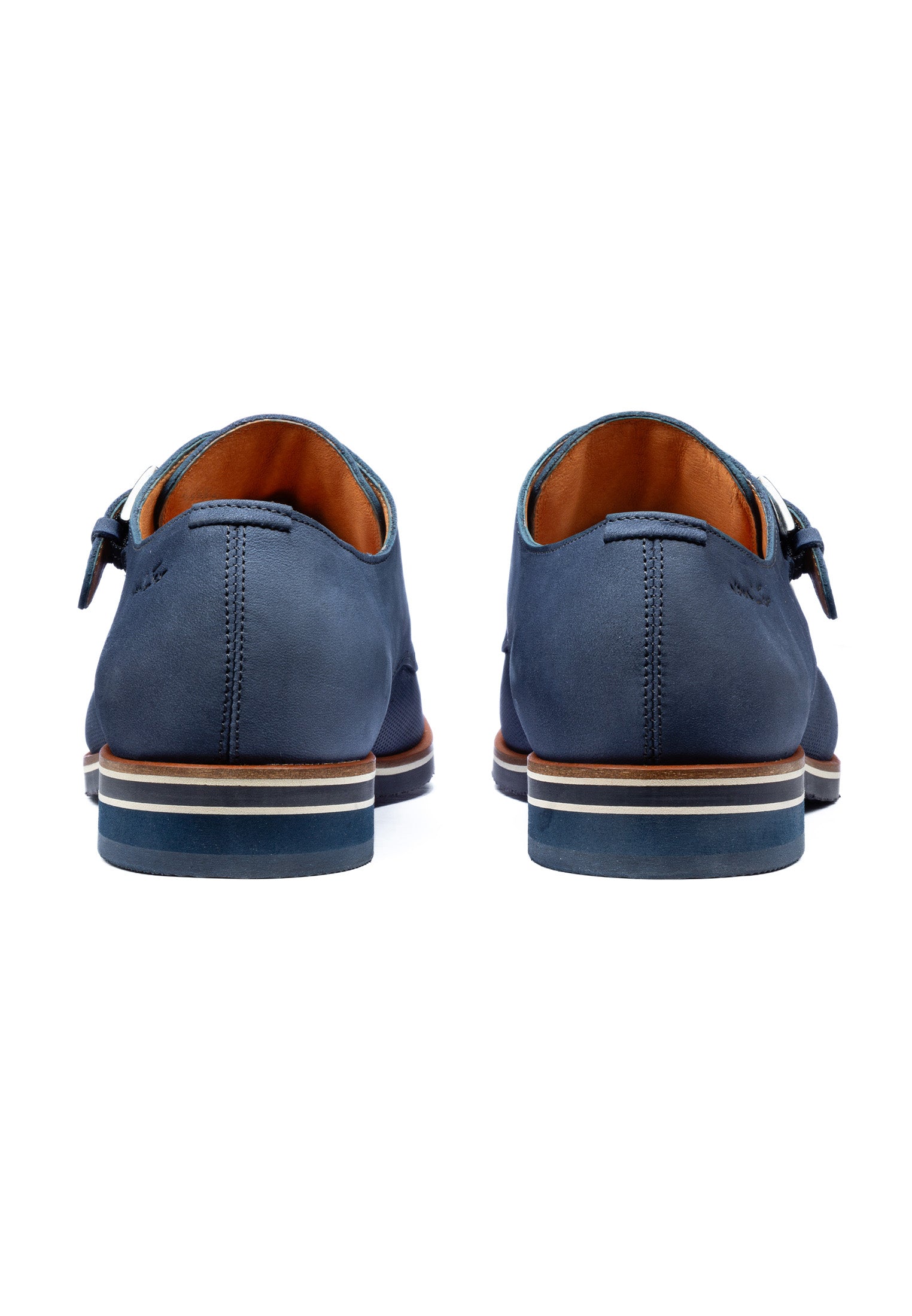 Blauwe nubuck Amalfi gespschoen