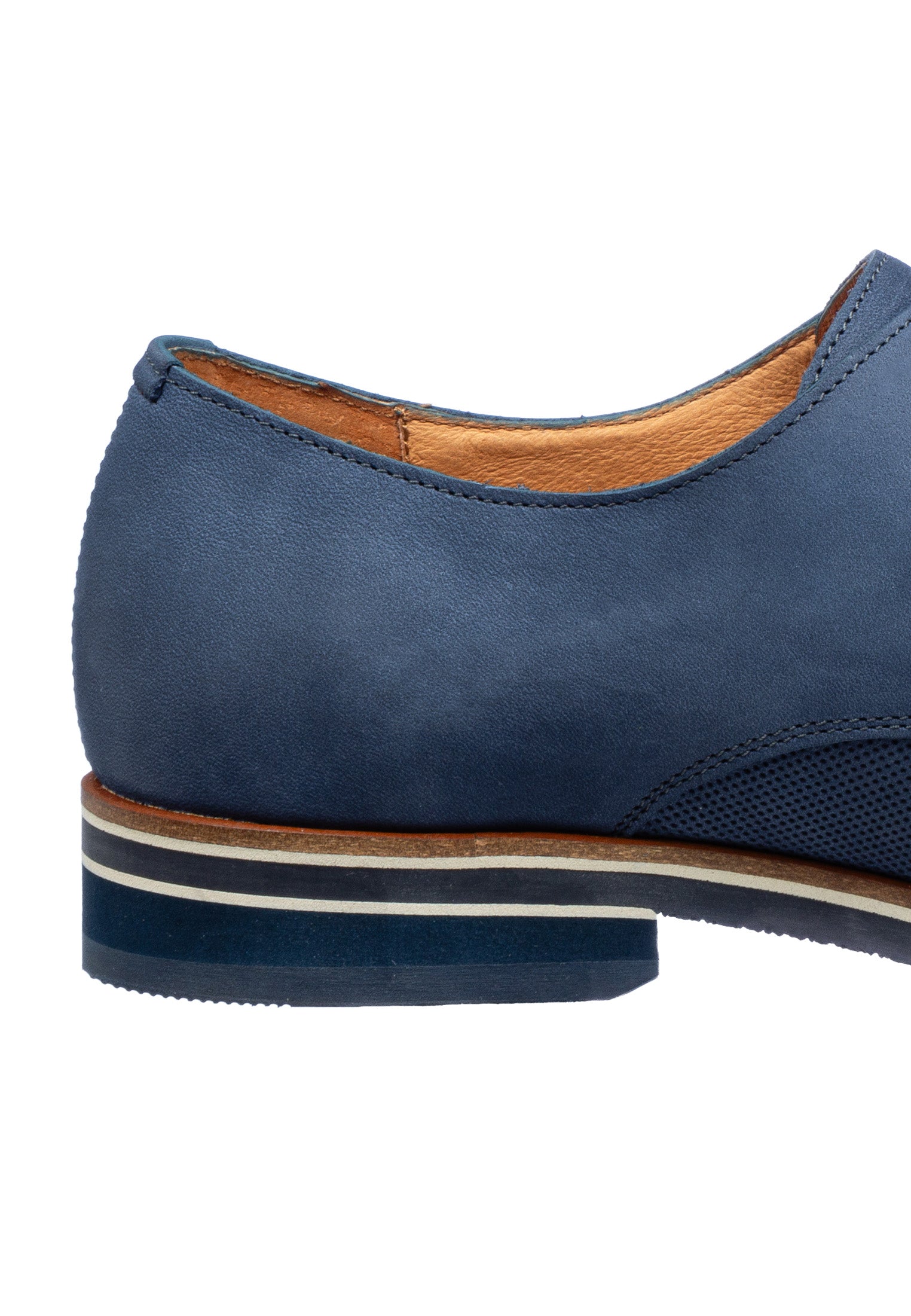 Blauwe nubuck Amalfi gespschoen
