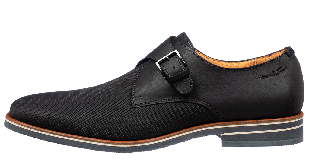 Antraciet grijs nubuck Amalfi gespschoen