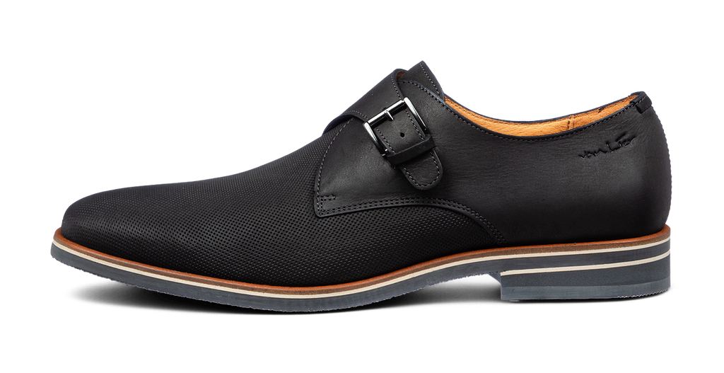 Antraciet grijs nubuck Amalfi gespschoen