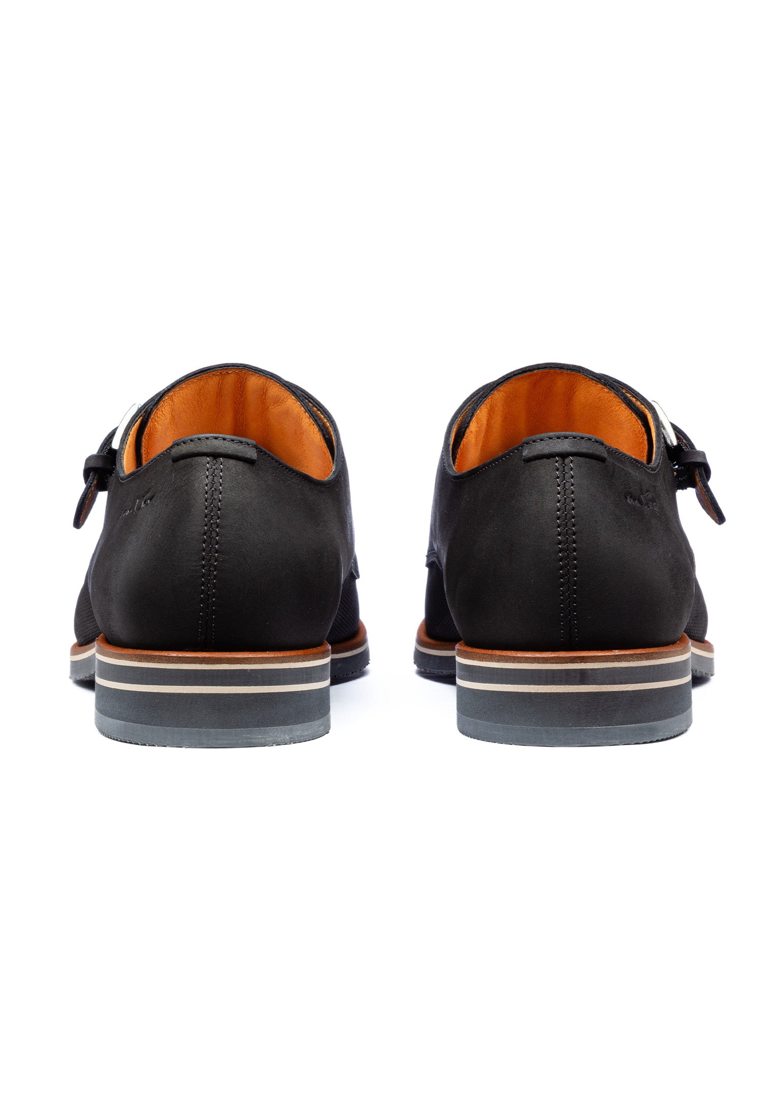 Anthrazitgrauer Nubuk-Loafer mit Schnalle